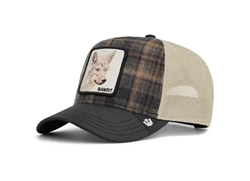 BASEBALL CAP DAPPER BANDIT ITALY VOID IN PLAID NERO BEIGE GRIGIO